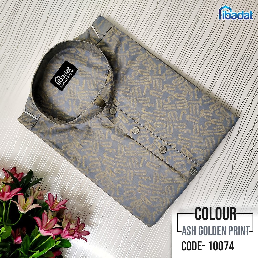 Ash-Gold Color Panjabi