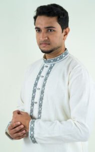 White Color Indian Exclusive Embroidery Panjabi - Image 3