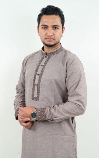 Biscuit Colour Pakistani Exclusive Embroidery Panjabi