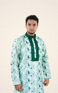 Columbia Blue Embroidery Luxury Panjabi