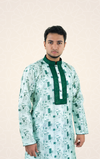 Columbia Blue Embroidery Luxury Panjabi