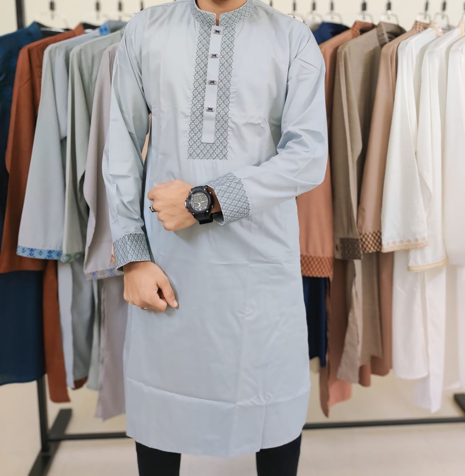 Exclusive Panjabi Ash Gray