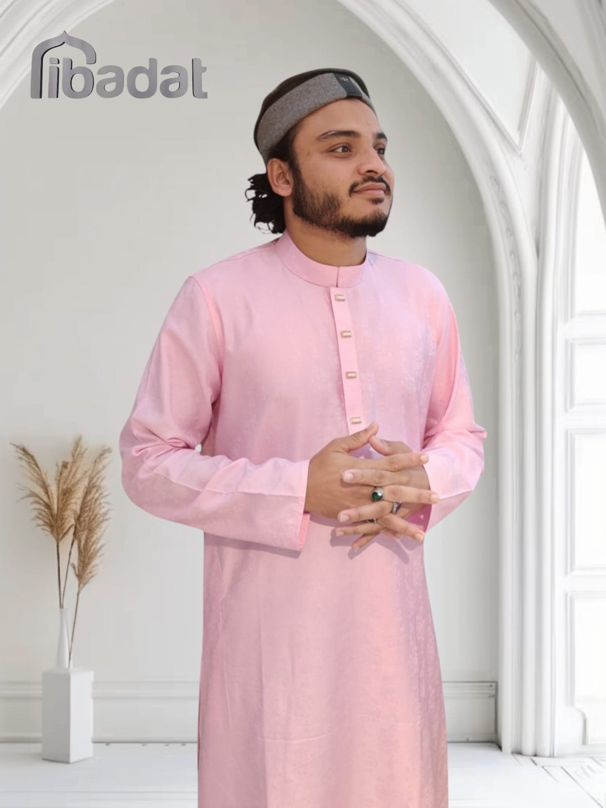 Ibadat Exclusive Cotton Panjabi - Pink