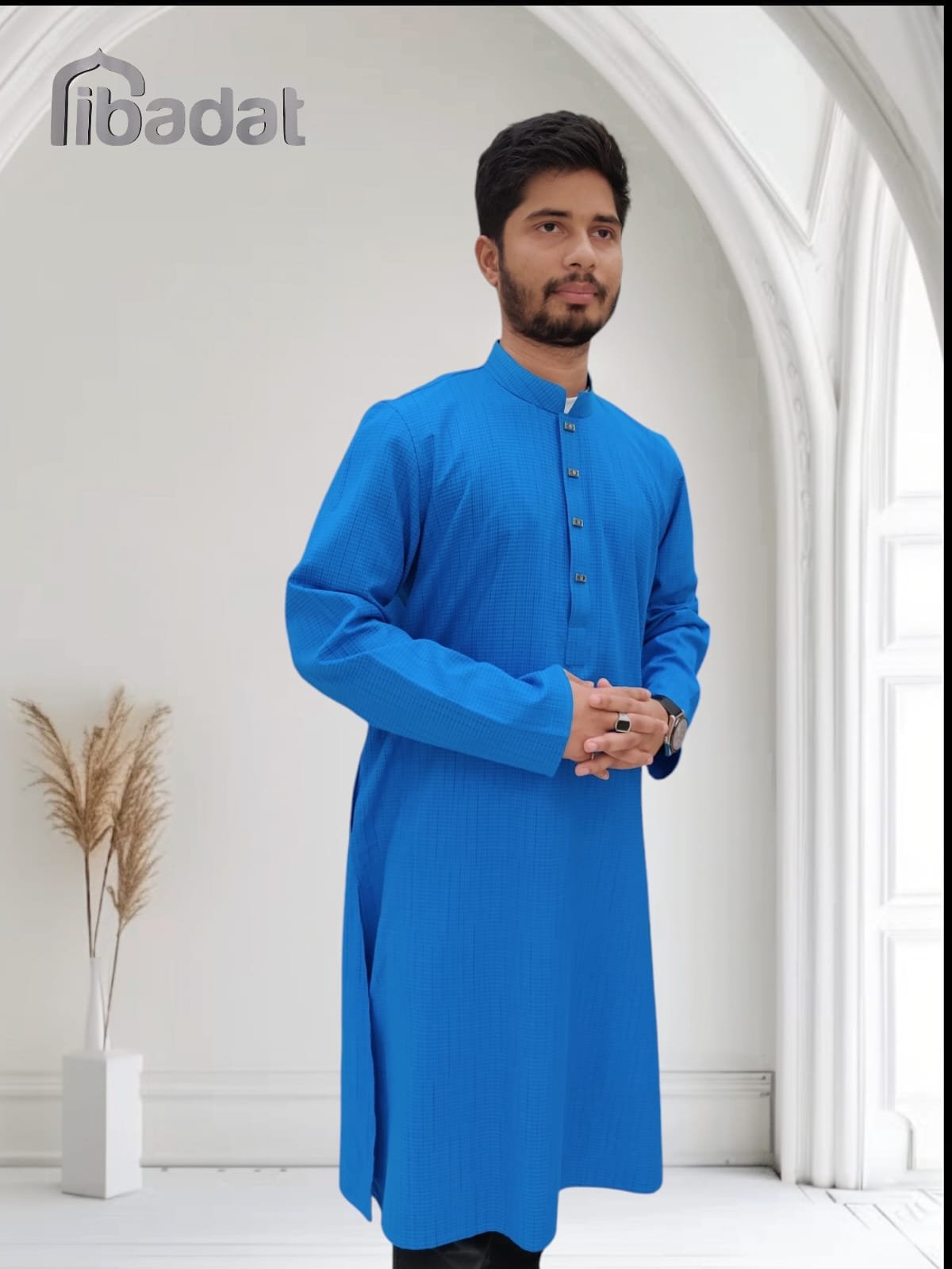Ibadat Exclusive Cotton Panjabi ( Sky blue )