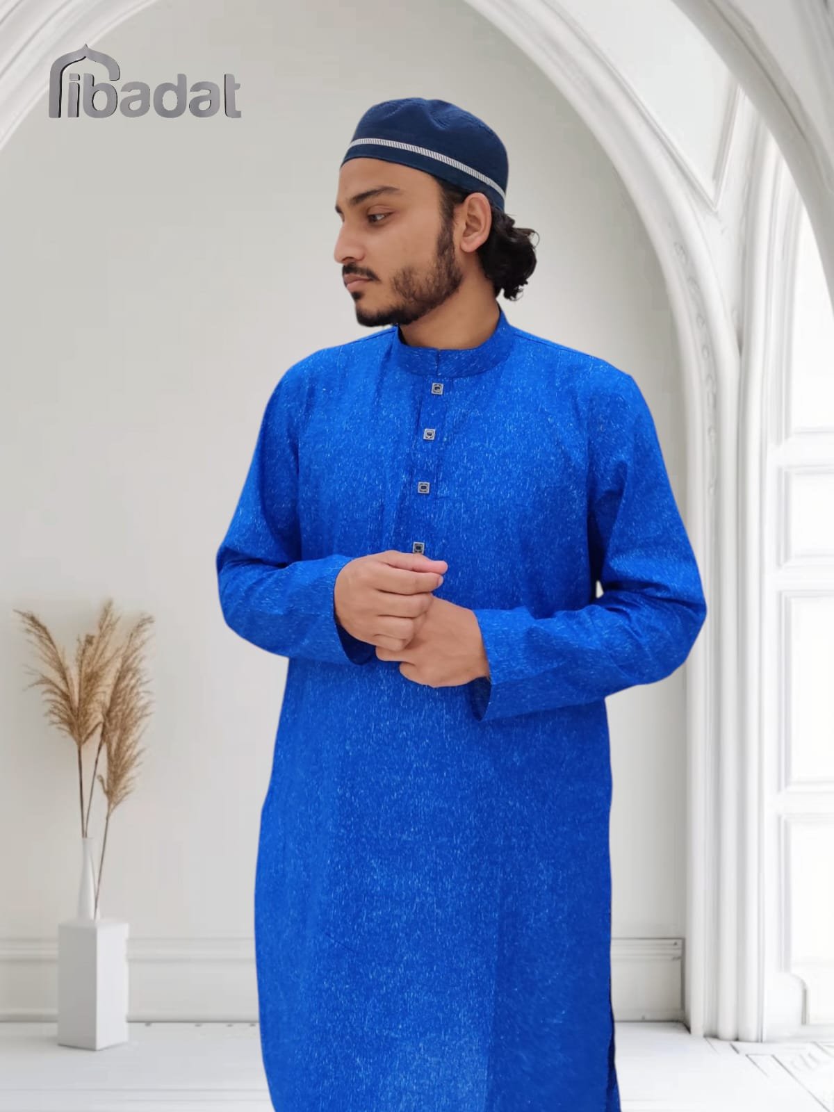 Ibadat Exclusive Cotton Febric (Clifton Blue)