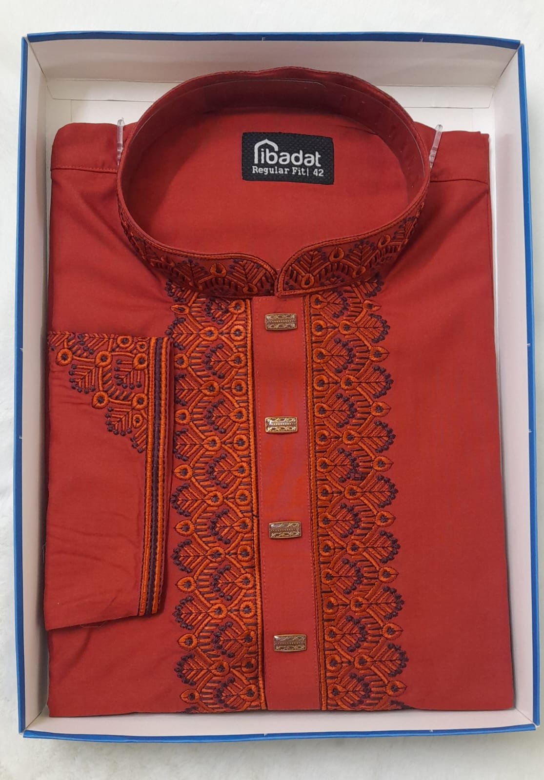 Ibadat Exclusive Cotton Panjabi (Light Copper)