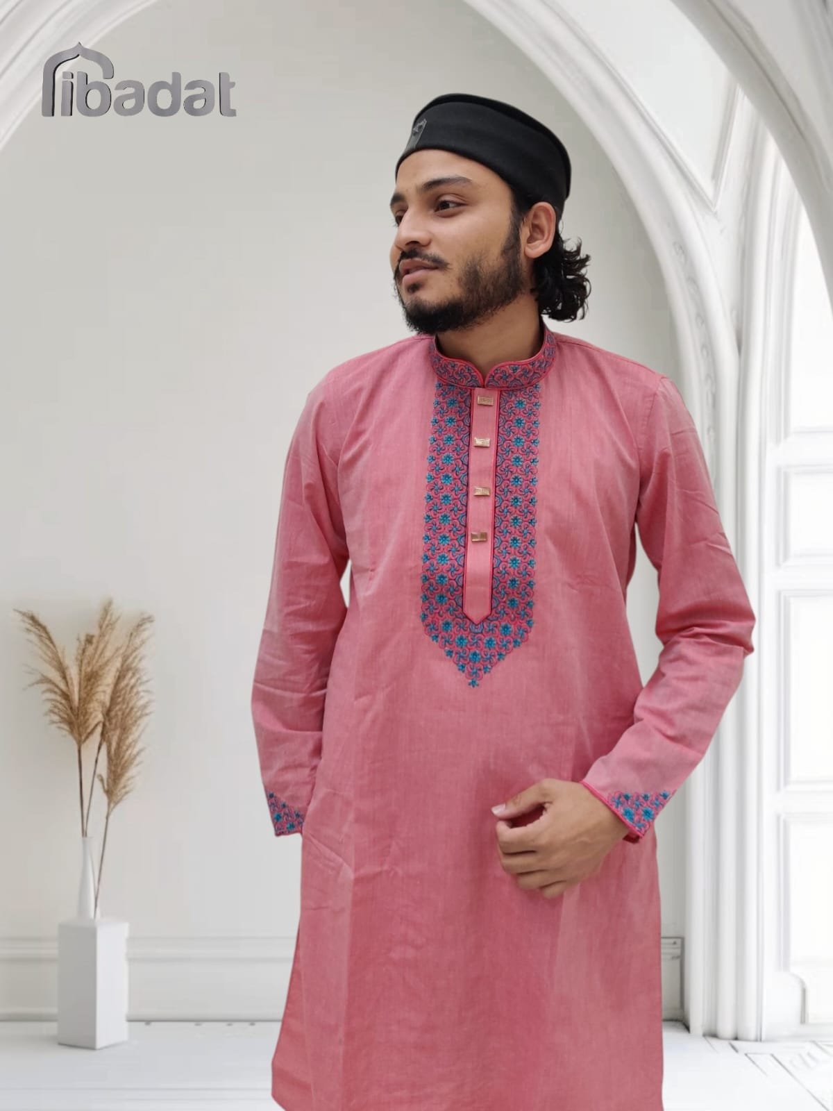 Ibadat Exclusive cotton febric ( Taffy Pink )