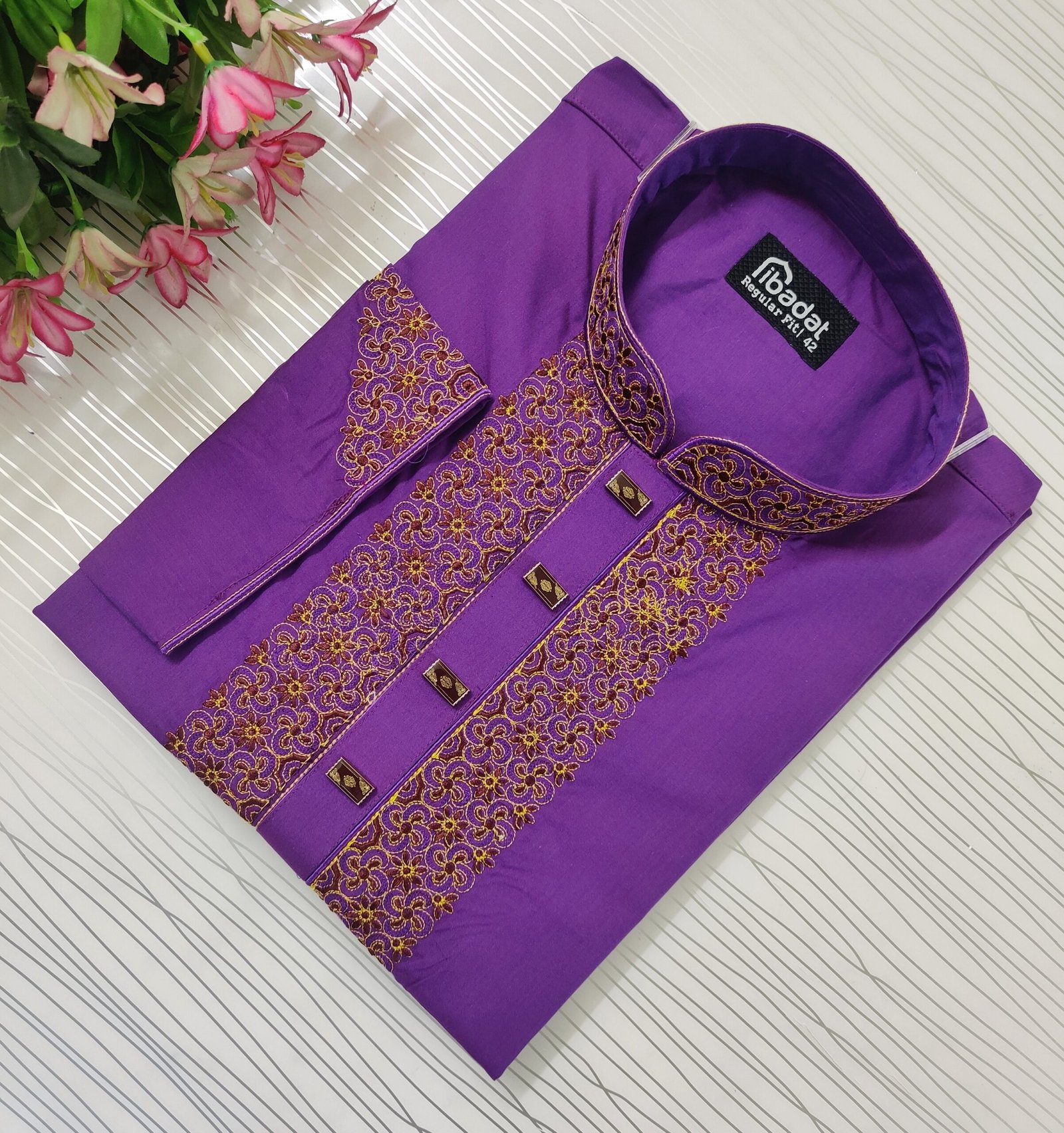 Ibadat Exclusive Cotton Febric ( Royal Purple )