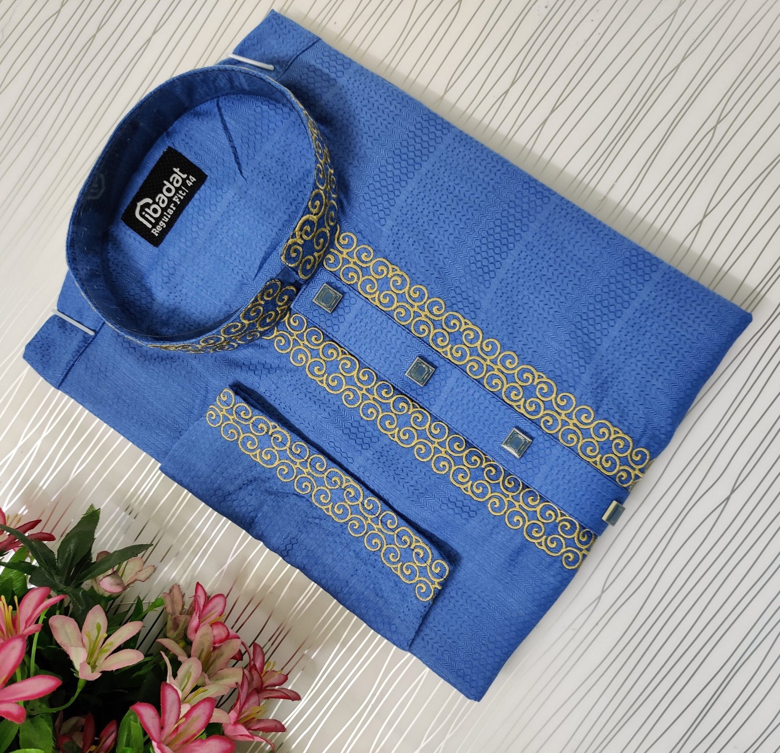 Ibadat Exclusive Cotton Febric ( Light Blue )